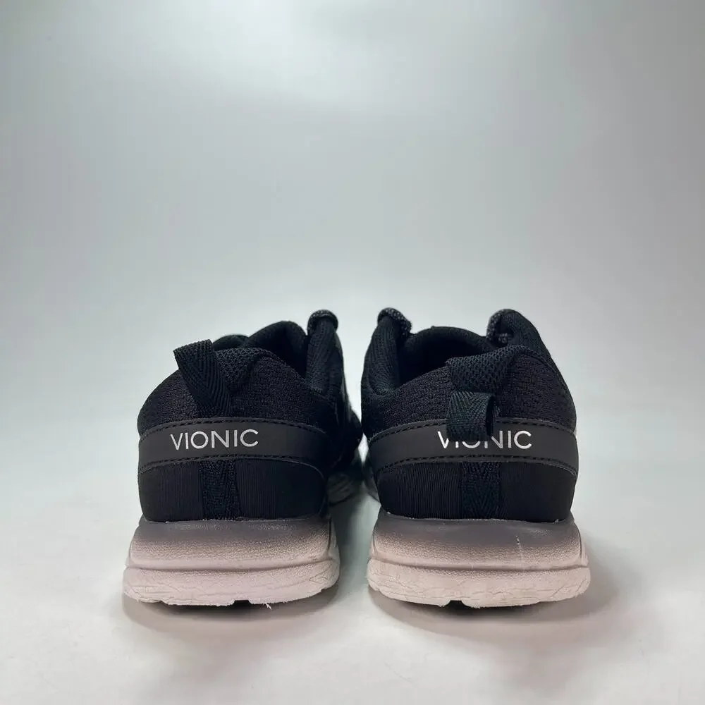 Vionic 335 Miles Black Active Casual Walking Shoes Sneakers Women's Size 8